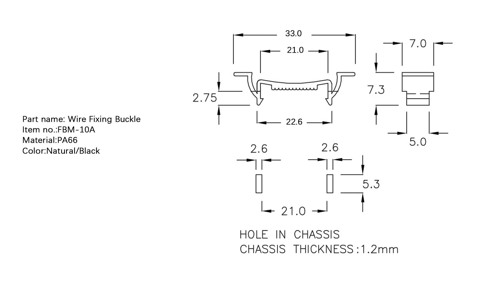 Wire Fixing Buckle FBM-10A